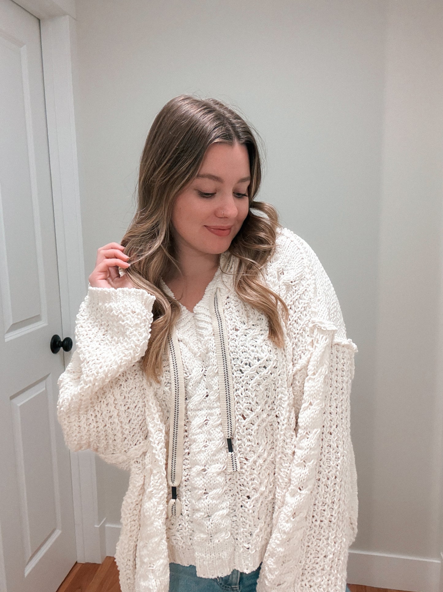 Coconut Cable Knit Sweater