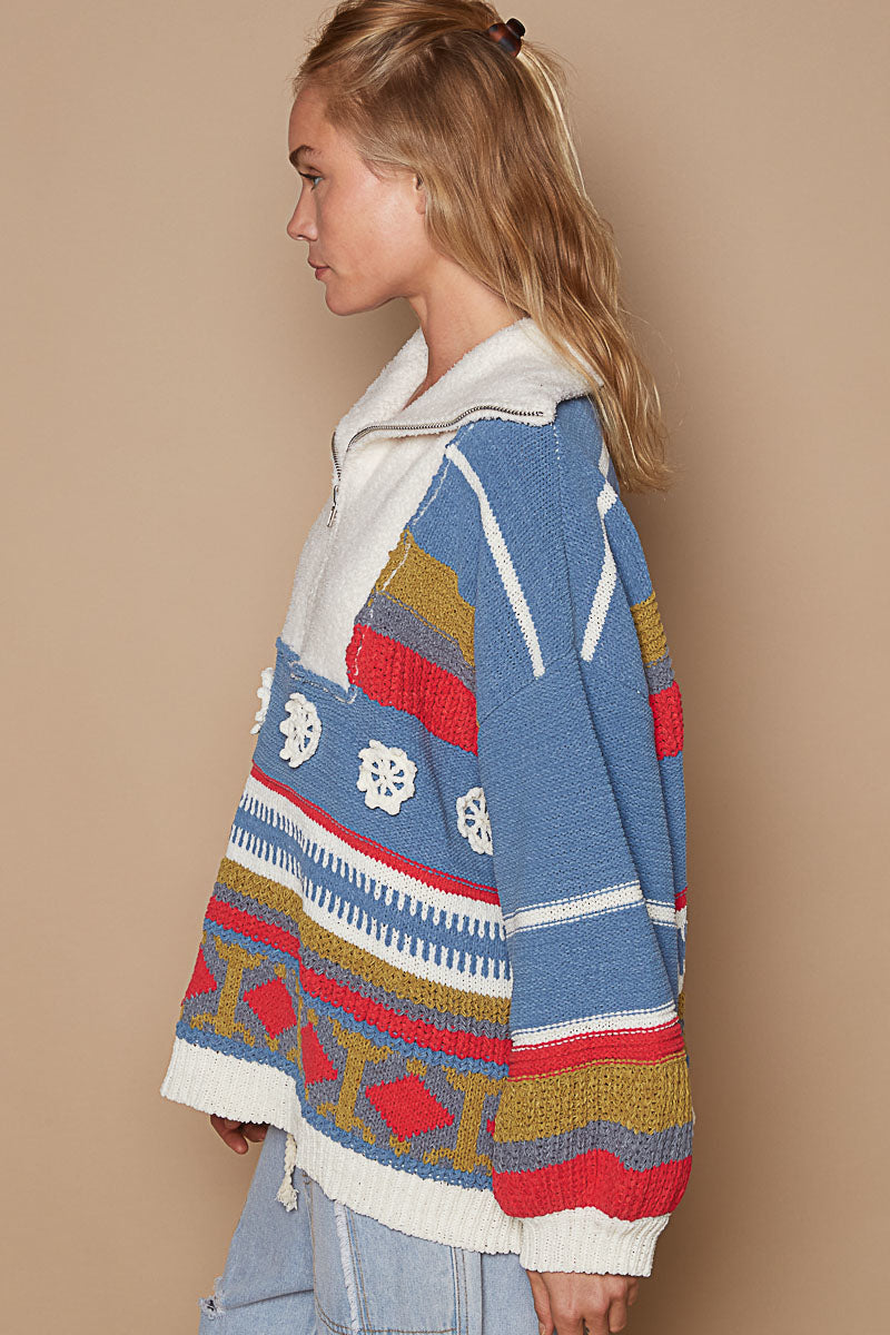 Cottage Core Sweater | Vintage Blue
