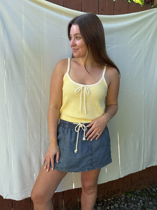 Market Stroll Denim Skort