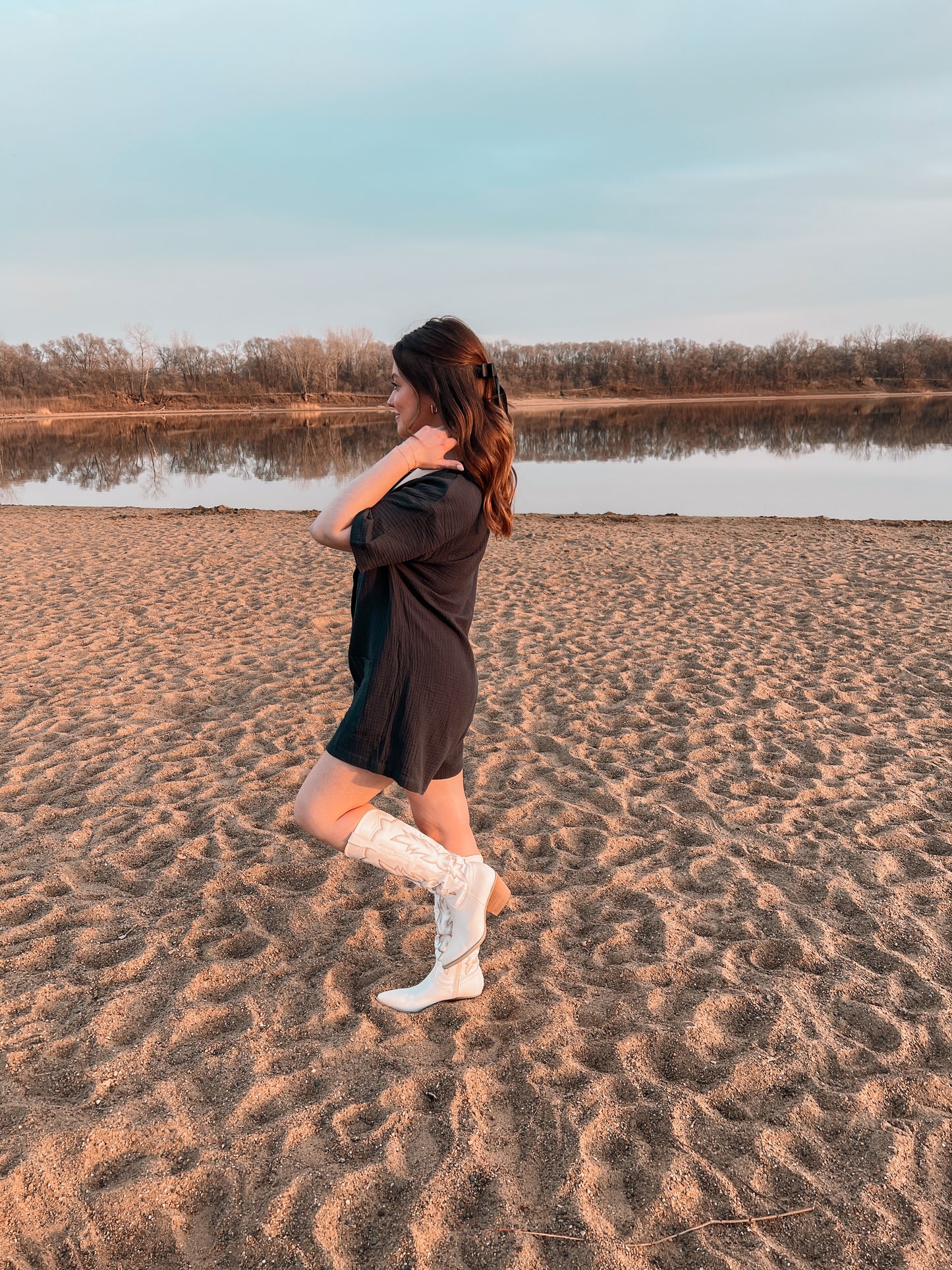 Emmy Navy Romper