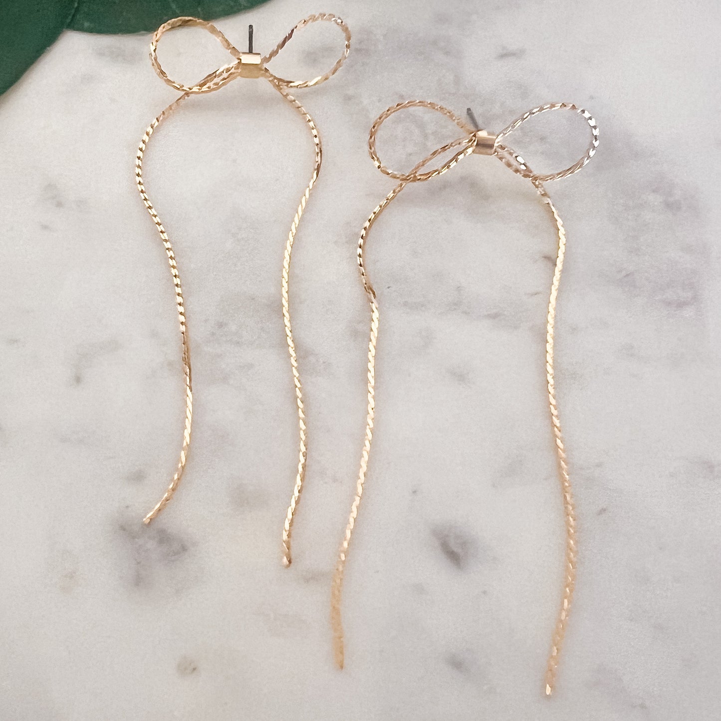 Lucy Gold Bow Earrings